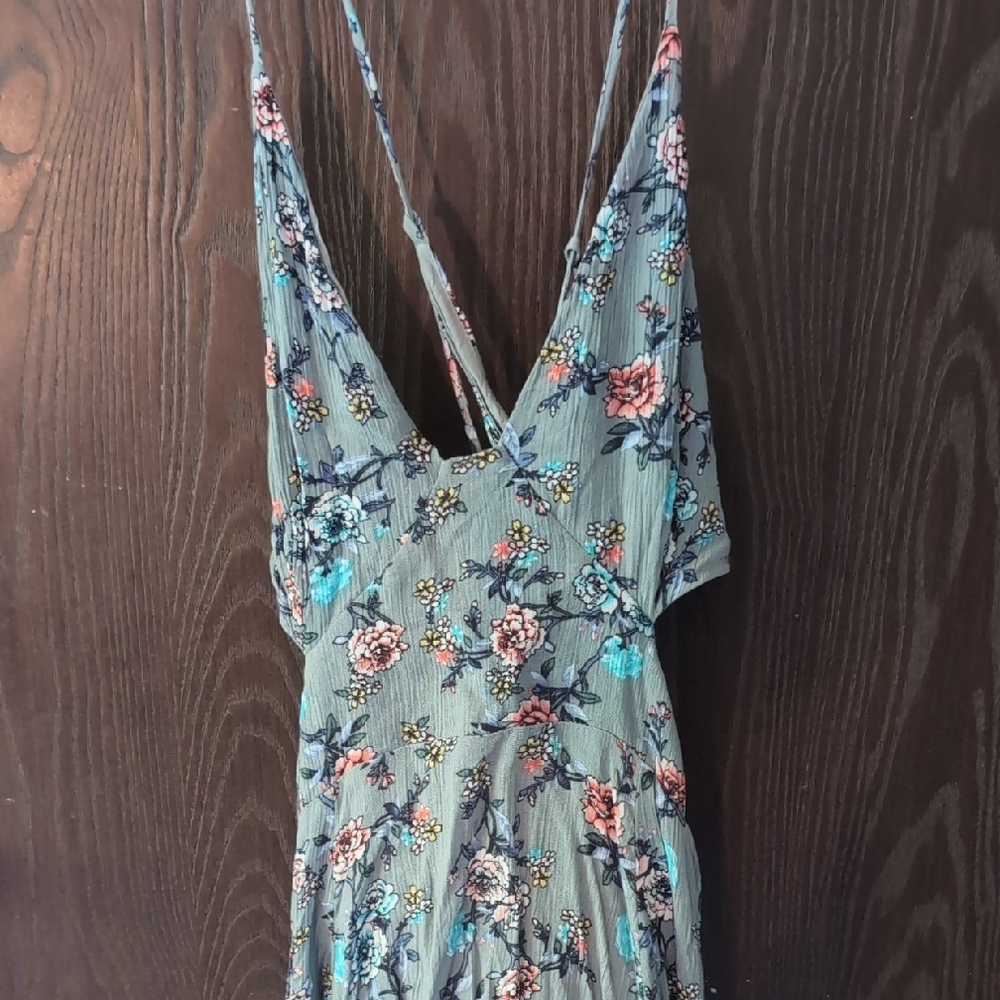 HOMAGE Floral Backless Dress